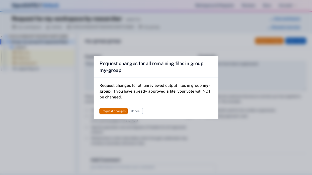 Request changes on group confirmation